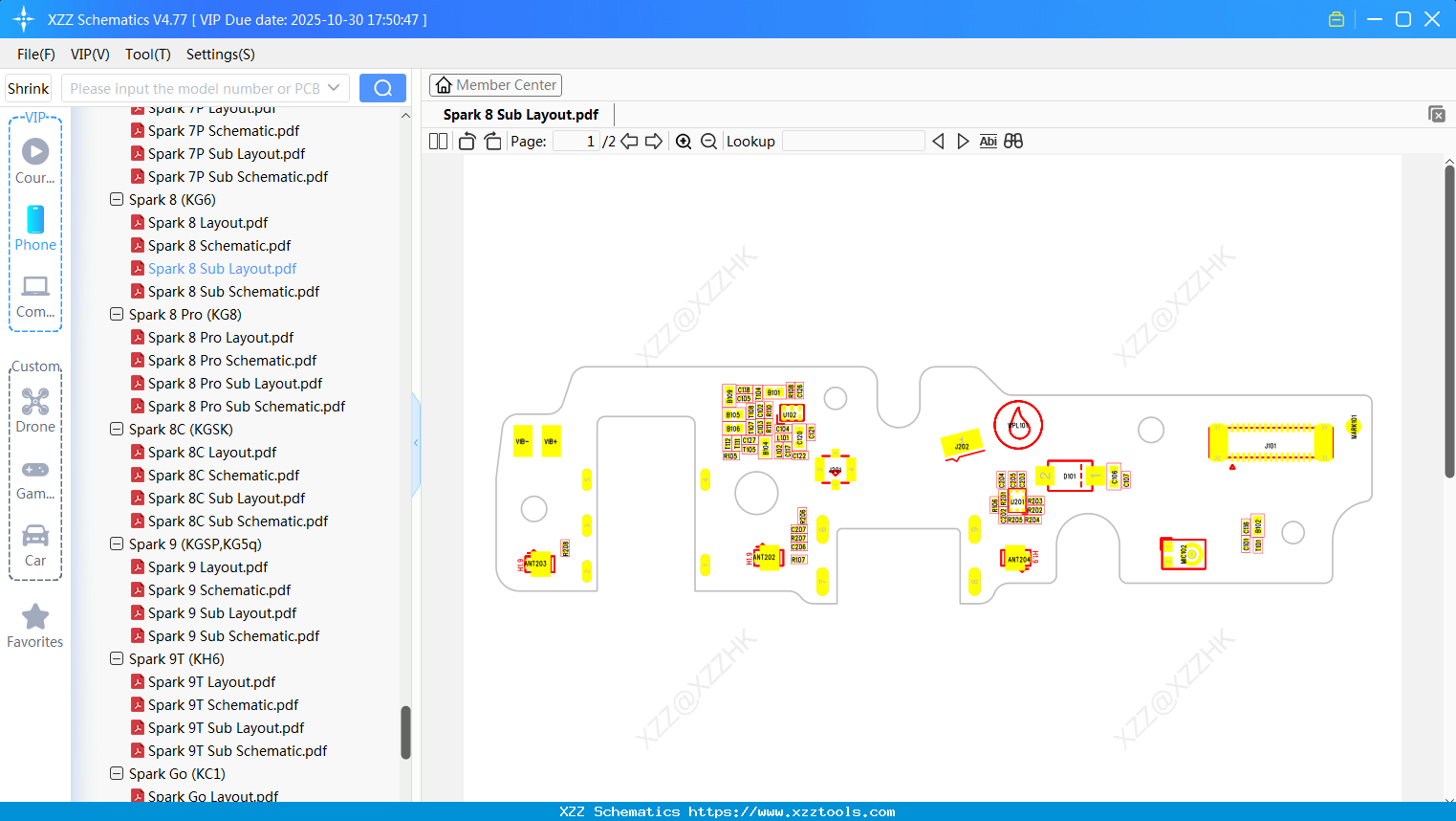 Tecno Spark 8 Sub Layout